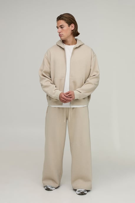 Essential Oversized Boxy Zip Through Hoodie - Image 4