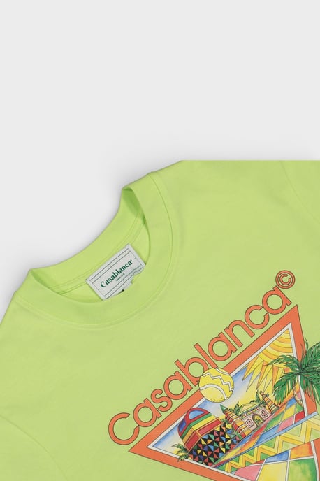 Casablanca Afro Cubism Tennis Club Lichtgroen T-shirt - Image 2