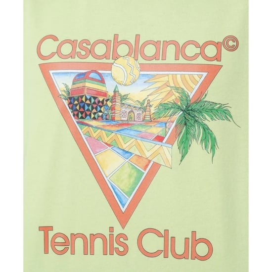Casablanca Afro Cubism Tennis Club Lichtgroen T-shirt - Image 4