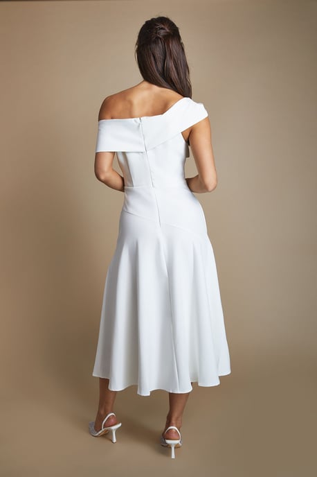 Bardot Waterfall Crepe Midi Dress - Image 3
