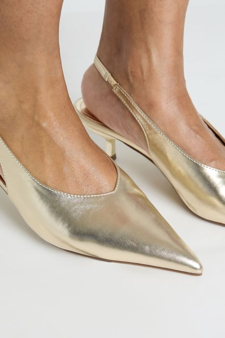 Slingback High Cut Low Court Shoes - Image 2