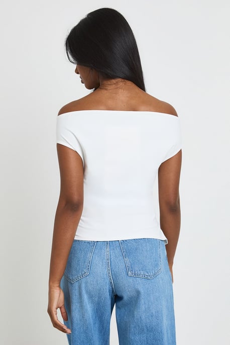 Tie Waist Of The Shoulder Top - Image 3