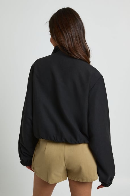 Funnel Neck Elasticated Waist Jacket - Image 2