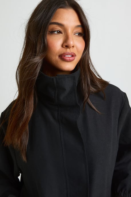 Funnel Neck Elasticated Waist Jacket - Image 4