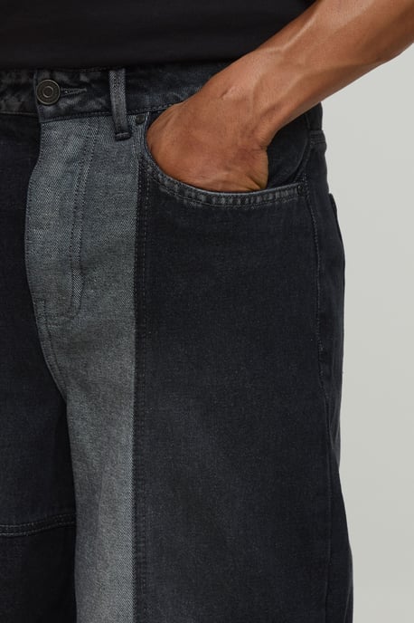 Multi Patchwork Baggy Fit Jeans - Image 3