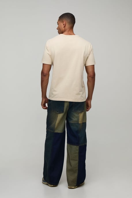 Multi Patchwork Baggy Fit Jeans - Image 2