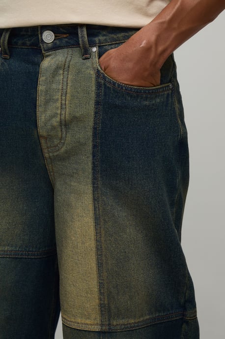Multi Patchwork Baggy Fit Jeans - Image 3