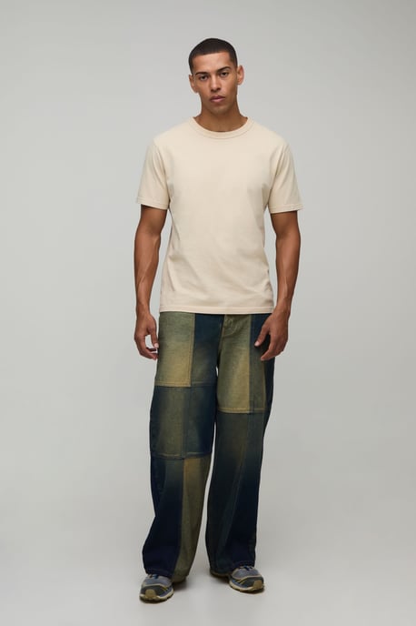 Multi Patchwork Baggy Fit Jeans - Image 4