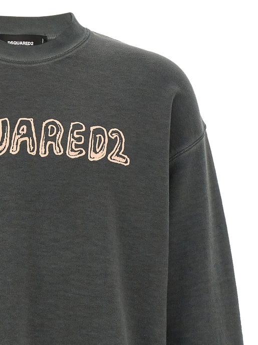 Dsquared² Gray Cotton Sweatshirt - Image 3
