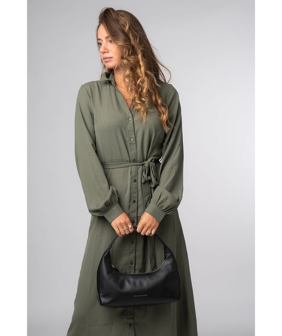 'Reese' Black Nappa Leather Grab Bag - Image 2
