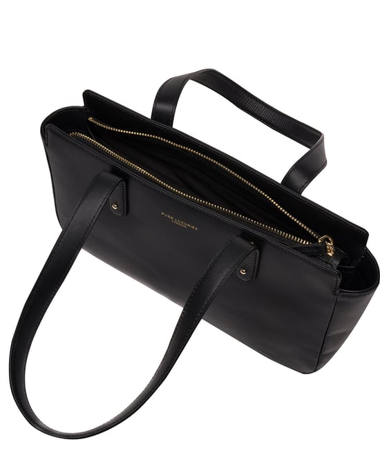 'Samantha' Black Leather Evening & Clutch Bag - Image 5