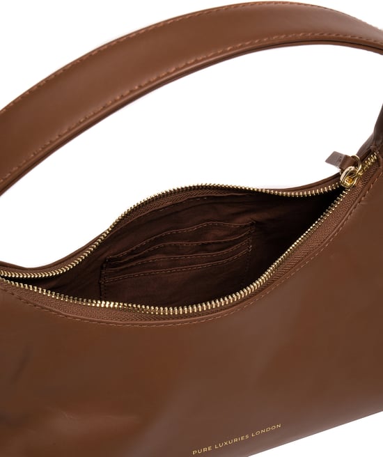 'Reese' Chestnut Nappa Leather Grab Bag - Image 4