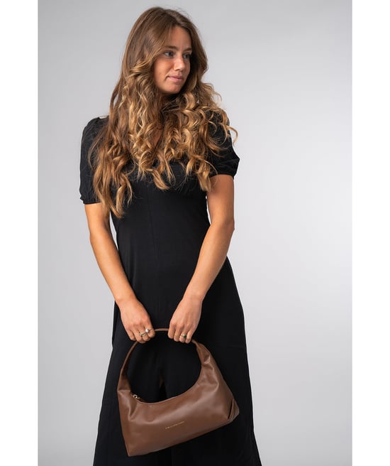 'Reese' Chestnut Nappa Leather Grab Bag - Image 6