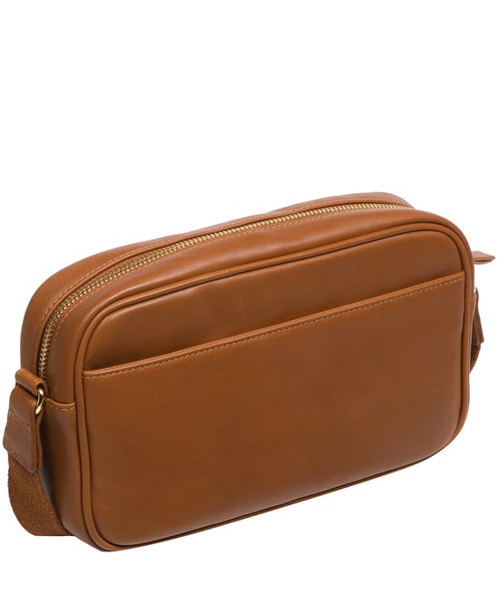 'Dion' Oak Nappa Leather Cross Body Bag - Image 3