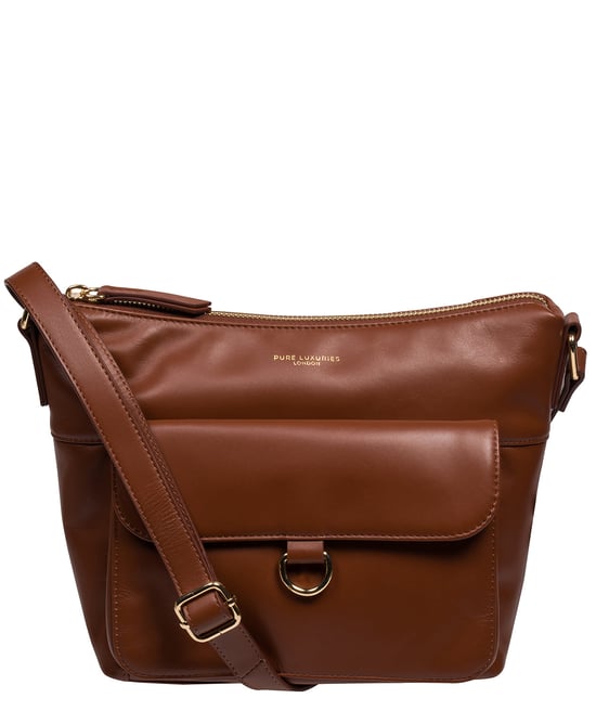 'Laura' Caramel Leather Cross Body Bag - Image 2