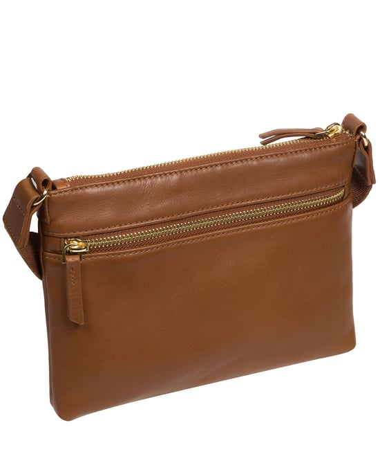 'Nessa' Chestnut Nappa Leather Cross Body Bag - Image 3