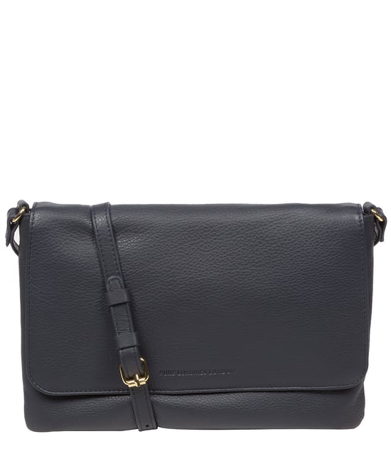 'Ruby' Navy Nappa Leather Cross Body Bag - Image 1