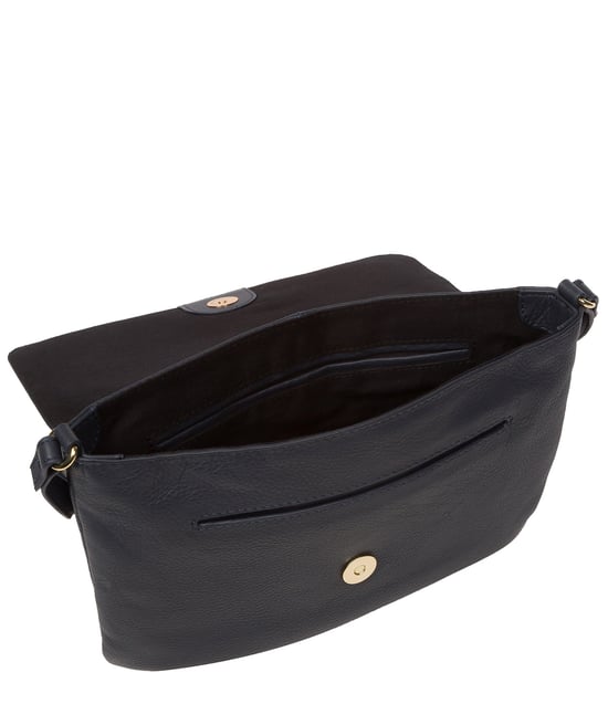 'Ruby' Navy Nappa Leather Cross Body Bag - Image 4