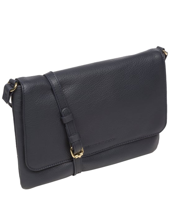 'Ruby' Navy Nappa Leather Cross Body Bag - Image 5