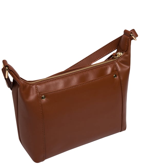 'Sofia' Caramel Leather Cross Body Bag - Image 3