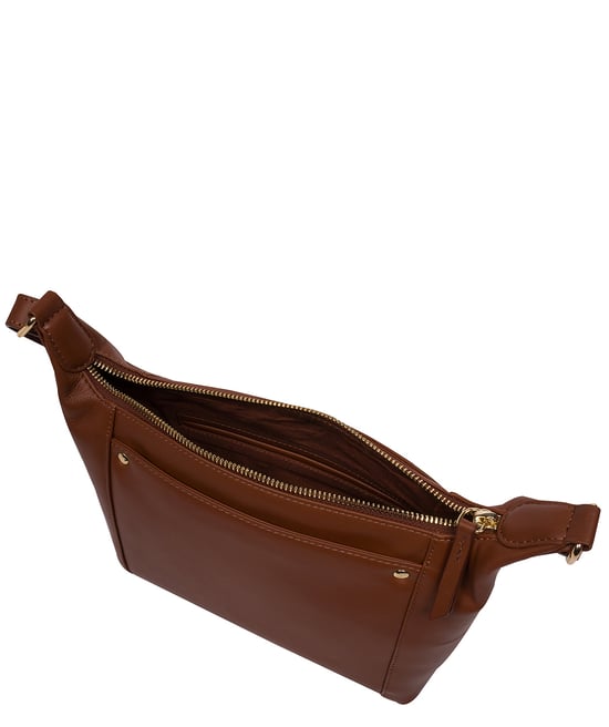 'Sofia' Caramel Leather Cross Body Bag - Image 4