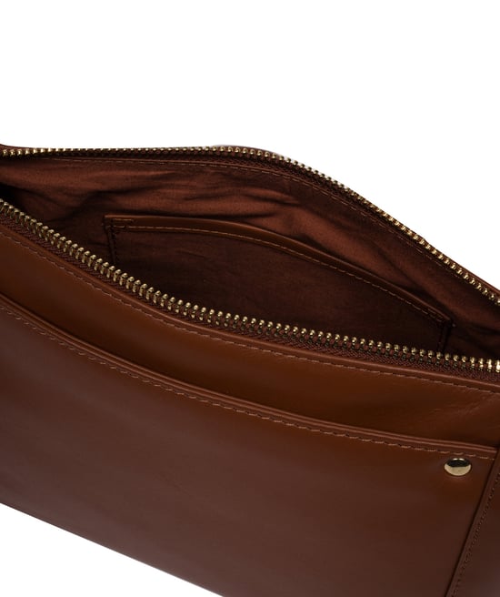 'Sofia' Caramel Leather Cross Body Bag - Image 5