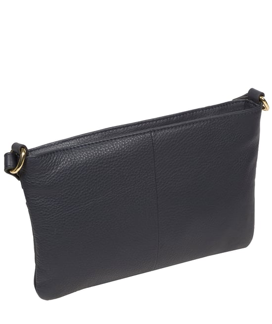 'Jess' Navy Nappa Leather Cross Body Bag - Image 3