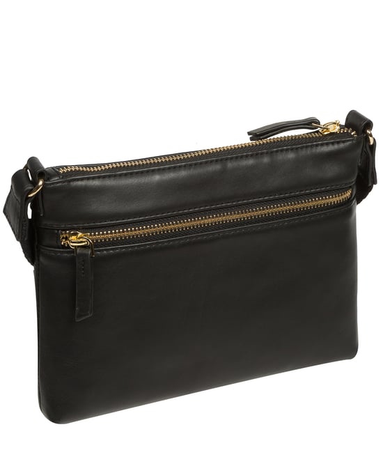 'Nessa' Black Nappa Leather Cross Body Bag - Image 3