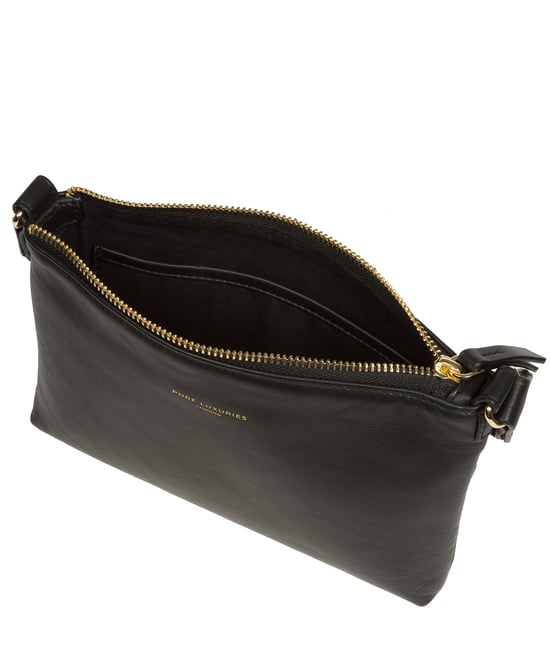 'Nessa' Black Nappa Leather Cross Body Bag - Image 4