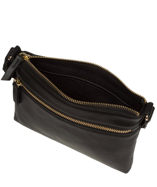 'Nessa' Black Nappa Leather Cross Body Bag - Image 5