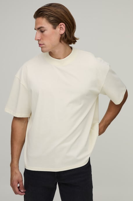 Ecru Oversized Boxy Hakone Print T-Shirt - Image 3