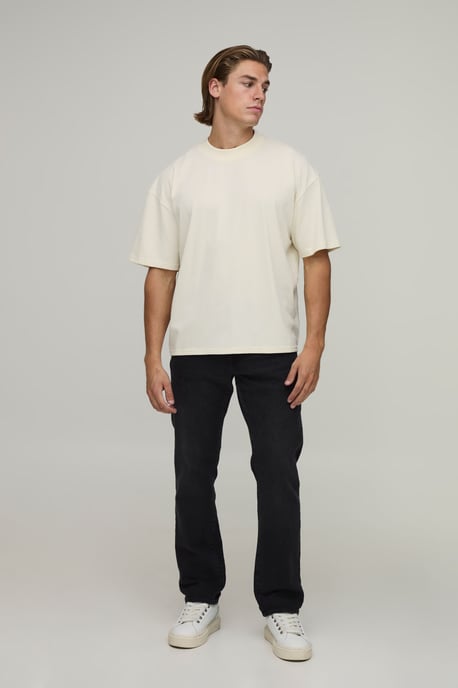 Ecru Oversized Boxy Hakone Print T-Shirt - Image 4