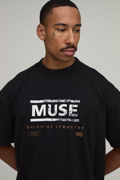 Oversized Muse Symmetry License Print T-Shirt - Image 3