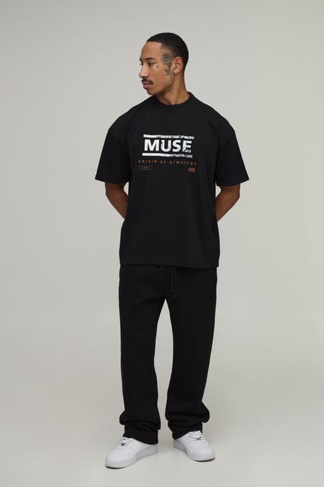 Oversized Muse Symmetry License Print T-Shirt - Image 4