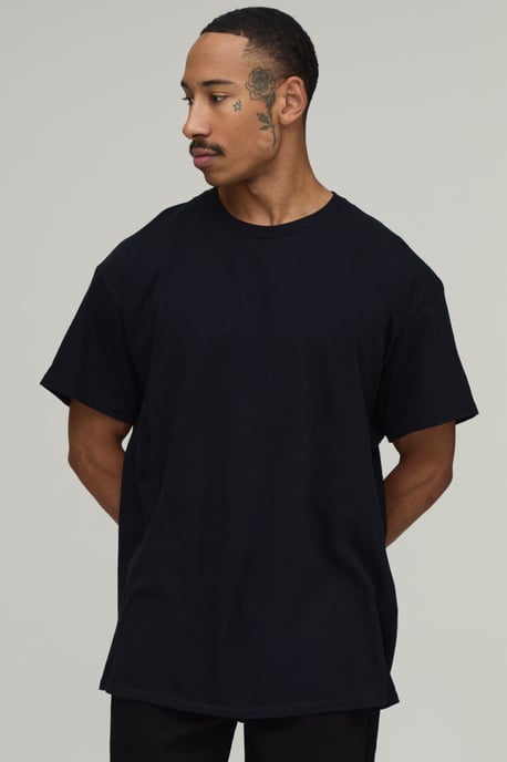 Black Oversized Brooklyn Over The Seams Print T-Shirt - Image 3