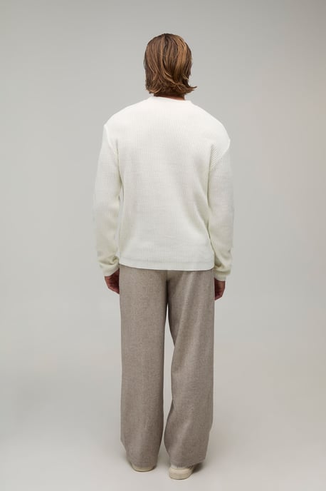 Regular Fit Ribbed Knitted T-Shirt with Pocket - Image 2