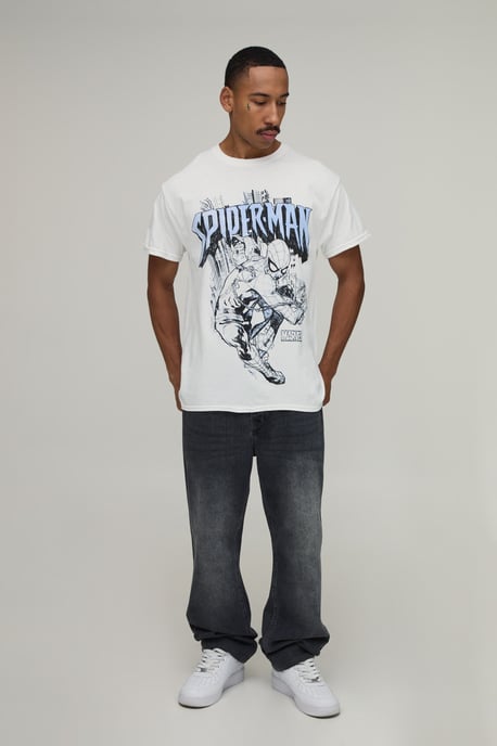 Oversized SpiderMan License Print T-Shirt - Image 4