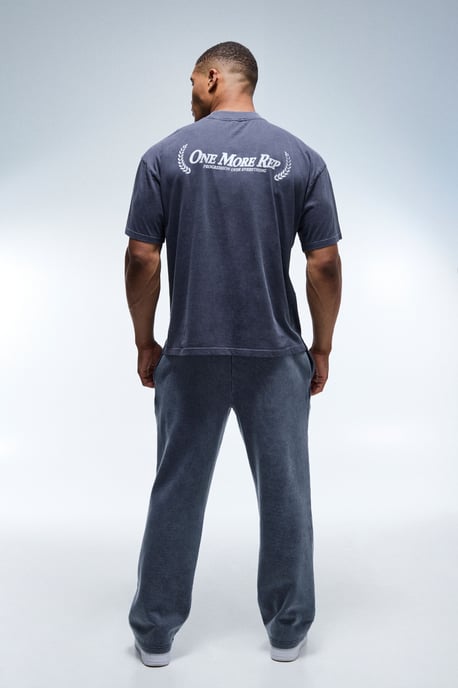 One More Rep Washed Oversized Extended Neck T-shirt - Image 2