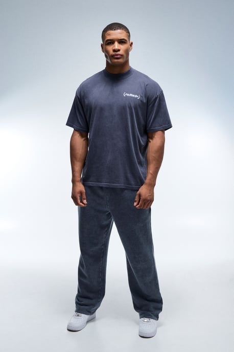 One More Rep Washed Oversized Extended Neck T-shirt - Image 4