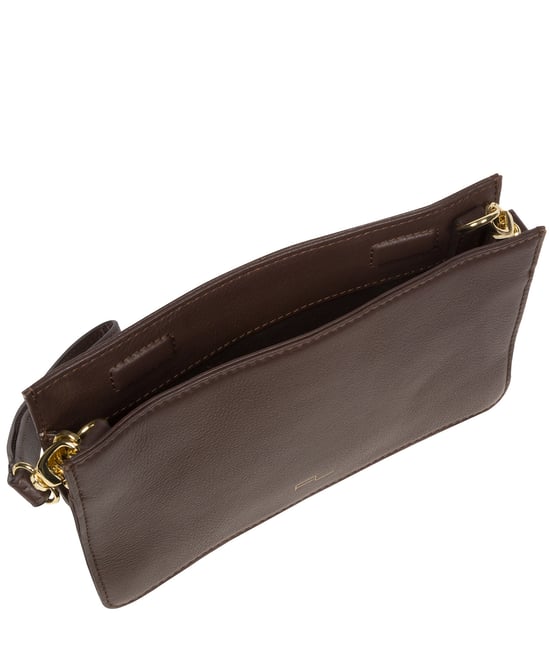 'Layla' Hot Fudge Nappa Leather Clutch Phone Bag - Image 4
