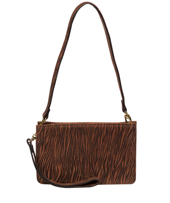 'Layla' Animal Print Nappa Leather Clutch Phone Bag - Image 1
