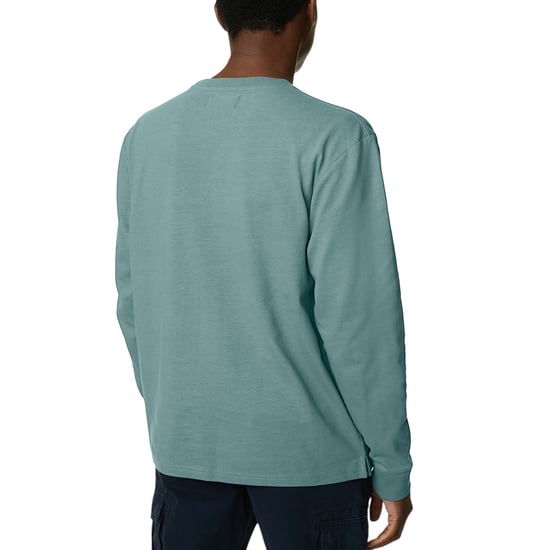 M&S Mens Long Sleeve T Shirt Pure Soft Cotton Crew Neck Oversized Fit Winter Tee - Image 2