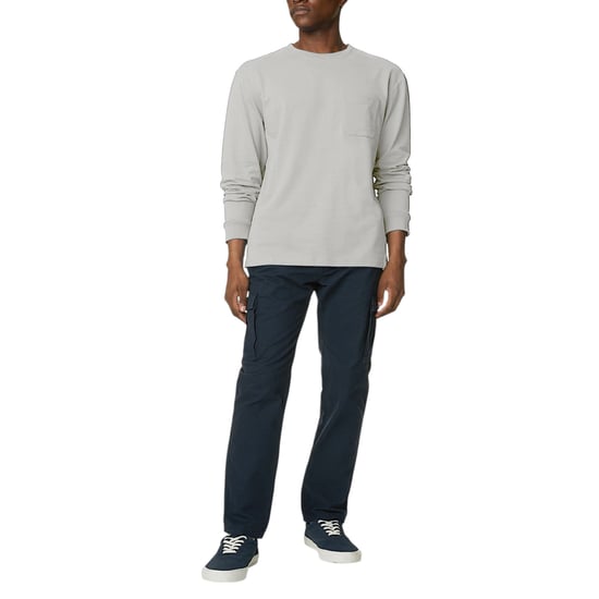 M&S Mens Long Sleeve T Shirt Pure Soft Cotton Crew Neck Oversized Fit Winter Tee - Image 3