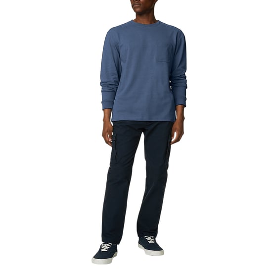 M&S Mens Long Sleeve T Shirt Pure Soft Cotton Crew Neck Oversized Fit Winter Tee - Image 3