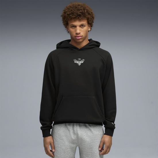 Men's Puma Melo Alwayz On 1 Performance Hoodie in Black/Silver - Image 3