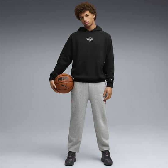 Men's Puma Melo Alwayz On 1 Performance Hoodie in Black/Silver - Image 5