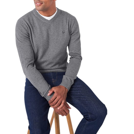 Crew Clothing Mens Jumper V Neck Long Sleeve Regular Fit Lightweight Knit Sweat - Image 2