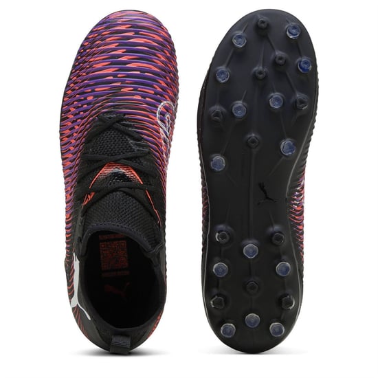 Boys Puma Kids Future 8 Match Mg Firm Ground Football Boots in Black-Wh - Image 3