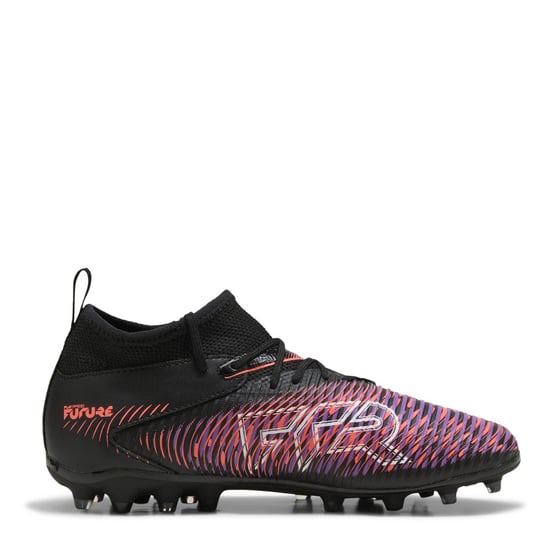 Boys Puma Kids Future 8 Match Mg Firm Ground Football Boots in Black-Wh - Image 4