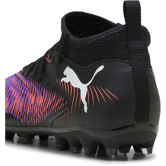Boys Puma Kids Future 8 Match Mg Firm Ground Football Boots in Black-Wh - Image 5